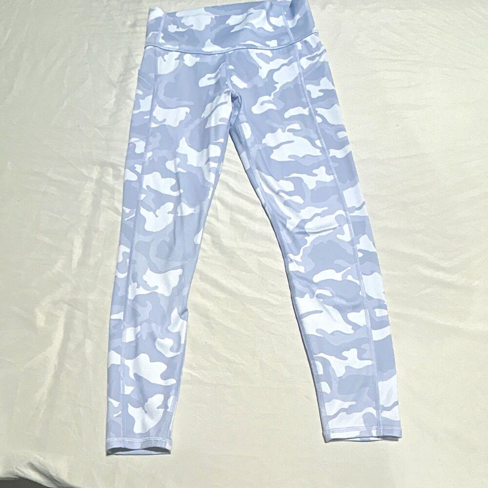 All In Motion Womens High Waisted Camo Leggings Blue Grey White Camouflage Small